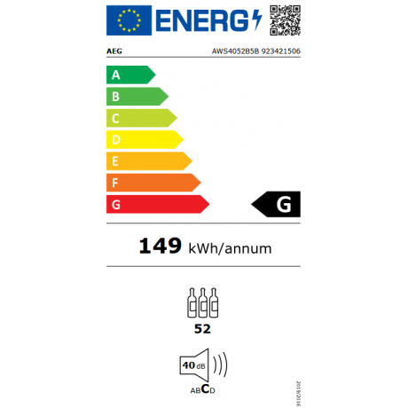 AEG AWS4052B5B Εντοιχιζόμενος Συντηρητής Κρασιών 82cm AEG AWS4052B5B Εντοιχιζόμενος Συντηρητής Κρασιών 82cm